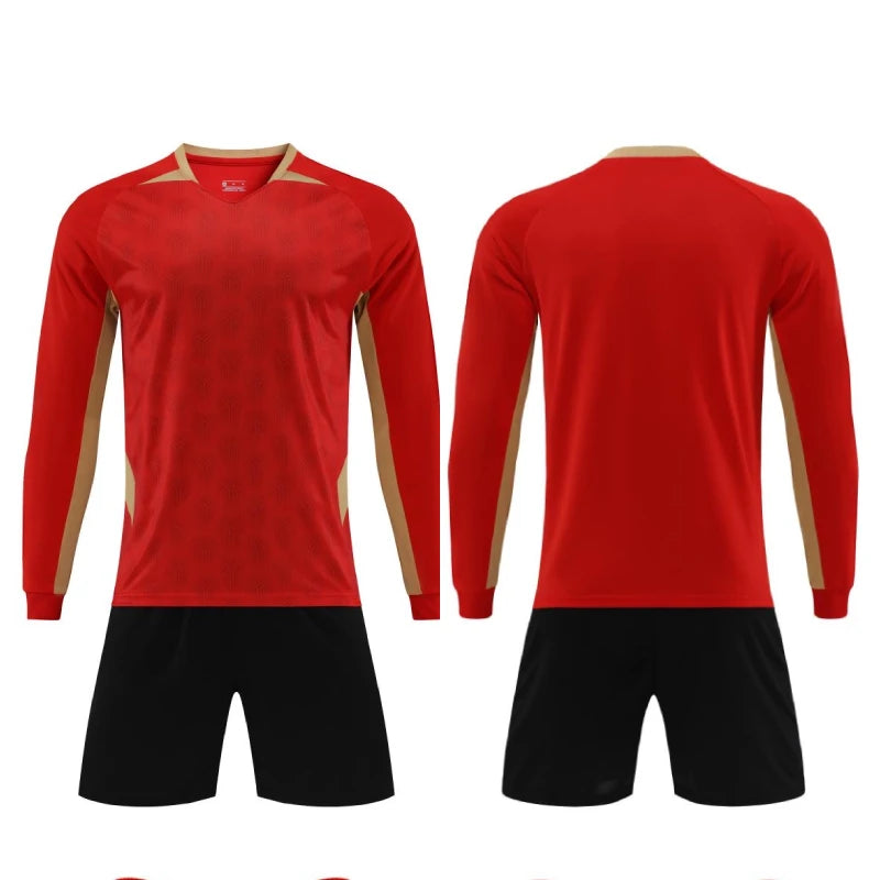 Long Sleeve Football Jersey Set Uniform Suit for Children - GilloServ
