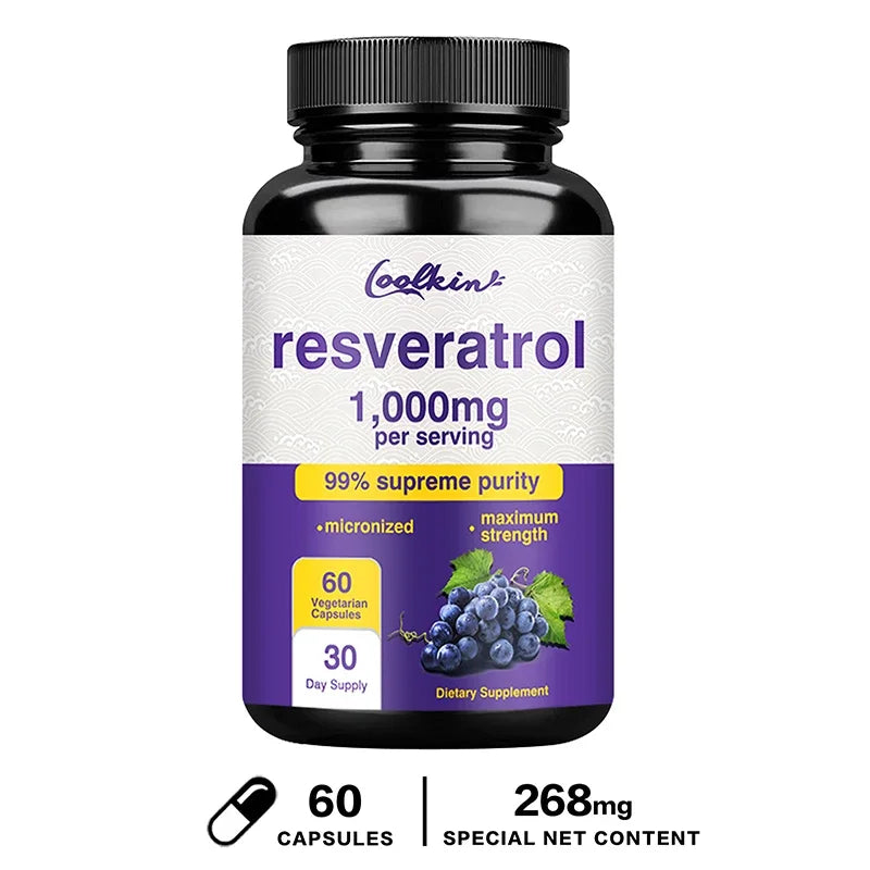 Resveratrol Capsules - Antioxidant Supplement To Support Circulatory Health and Overall Wellness - Non-GMO - GilloServ
