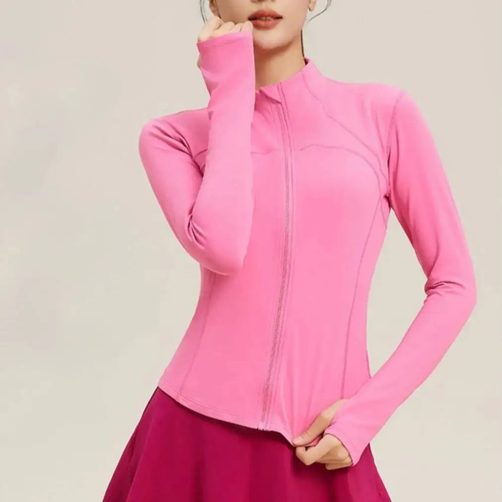 Jackets For Fit Coat Zippers Casual Wear Long Sleeve///Tight Clothing Slimming Yoga - GilloServ