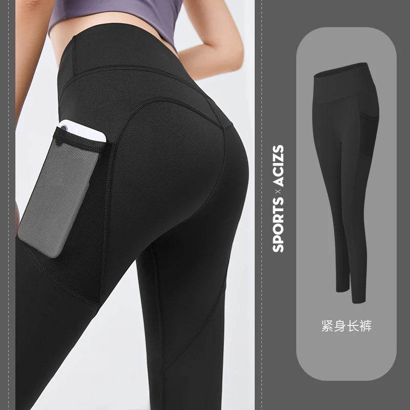 Yoga Pants with Pocket Plus Size Leggings Sport Girl Gym - GilloServ