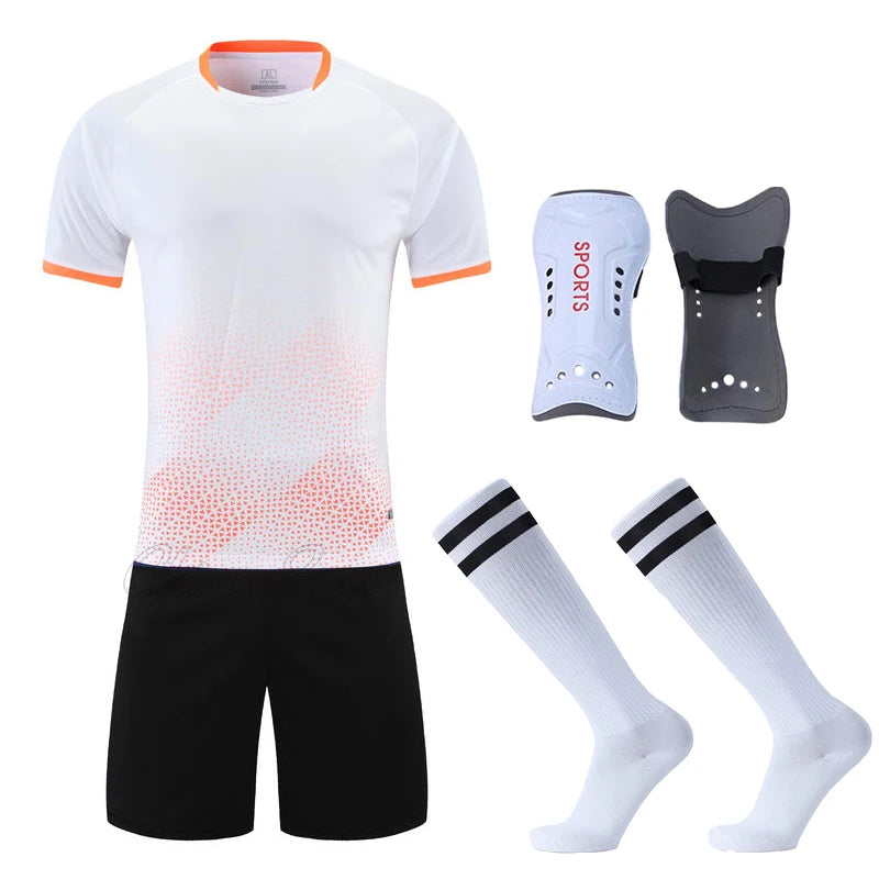 Football Jerseys Kits/Socks/Shin Pads Soccer Uniforms/Adult/Kid Suits