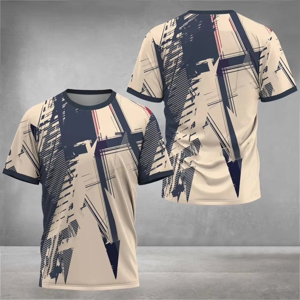 Mens T Shirt Print Summer Tennis Jersey Unisex Sports - GilloServ