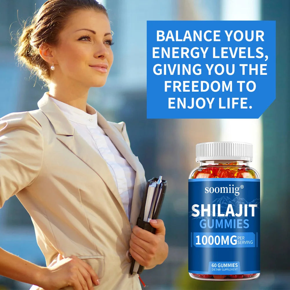 Shilajit Gummies - Stress Relief, Brain Health, Balanced Energy Levels - GilloServ