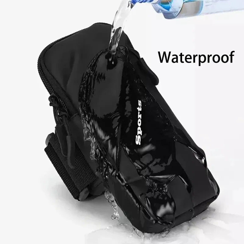 Running Phone Holder Jogging Bags for iPhone Samsung Universal Waterproof PU Sports Armband Phones Arm Bag Running Accessory - GilloServ