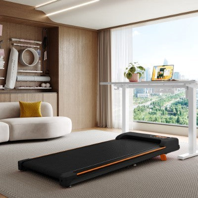 Folding Under Desk Walking Pad Treadmill With Adjustable Incline, 1-6 Km H Low Noise For Home  Office, LED Display, Magnetic Remote Control, Transport Wheels  Plug, Black. - GilloServ