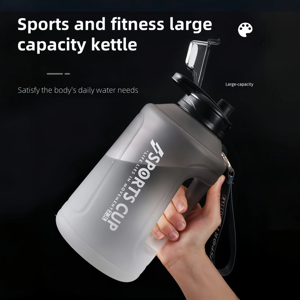 1500ml//2300ml Large Capacity Fitness Portable Scale Gradient Kettle - GilloServ