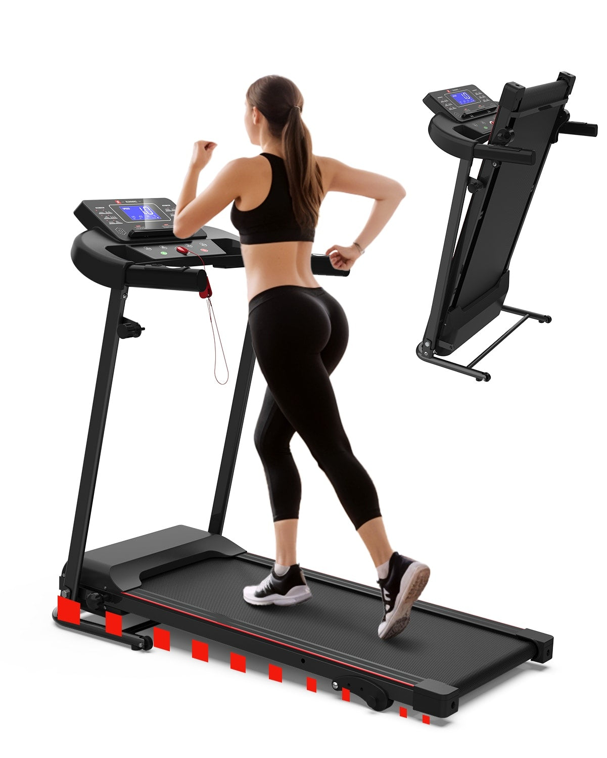 Foldable Treadmill Fitness Walking Machine - GilloServ