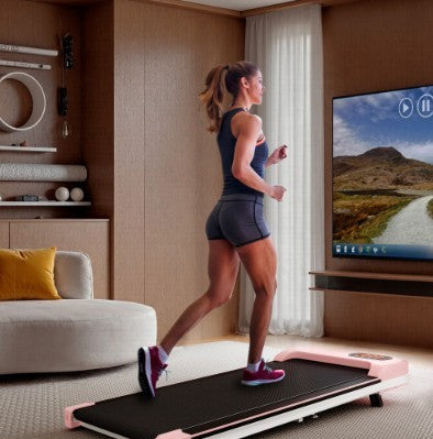 Folding Under Desk Walking Pad Treadmill With Adjustable Incline, 1-6 Km H Low Noise For Home  Office, LED Display, Magnetic Remote Control, Transport Wheels  Plug, Black. - GilloServ