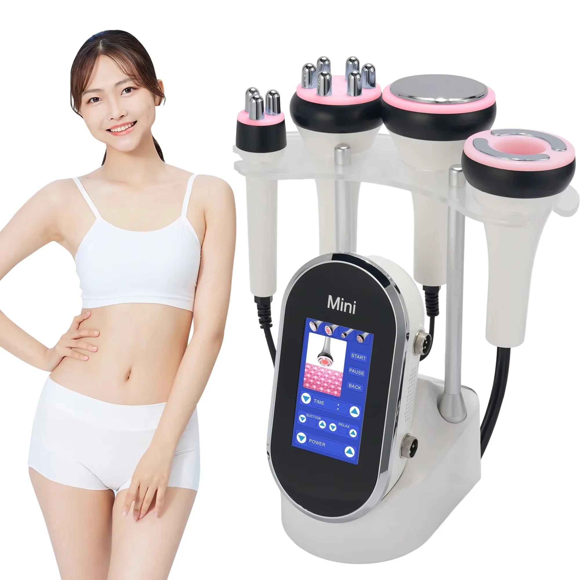 4-IN-1 40K Cavitation Radio Frequency Ultrasonic Slimming Machine Wrinkle Removal Weight Loss Skin Tightening Facial Beauty Tool - GilloServ