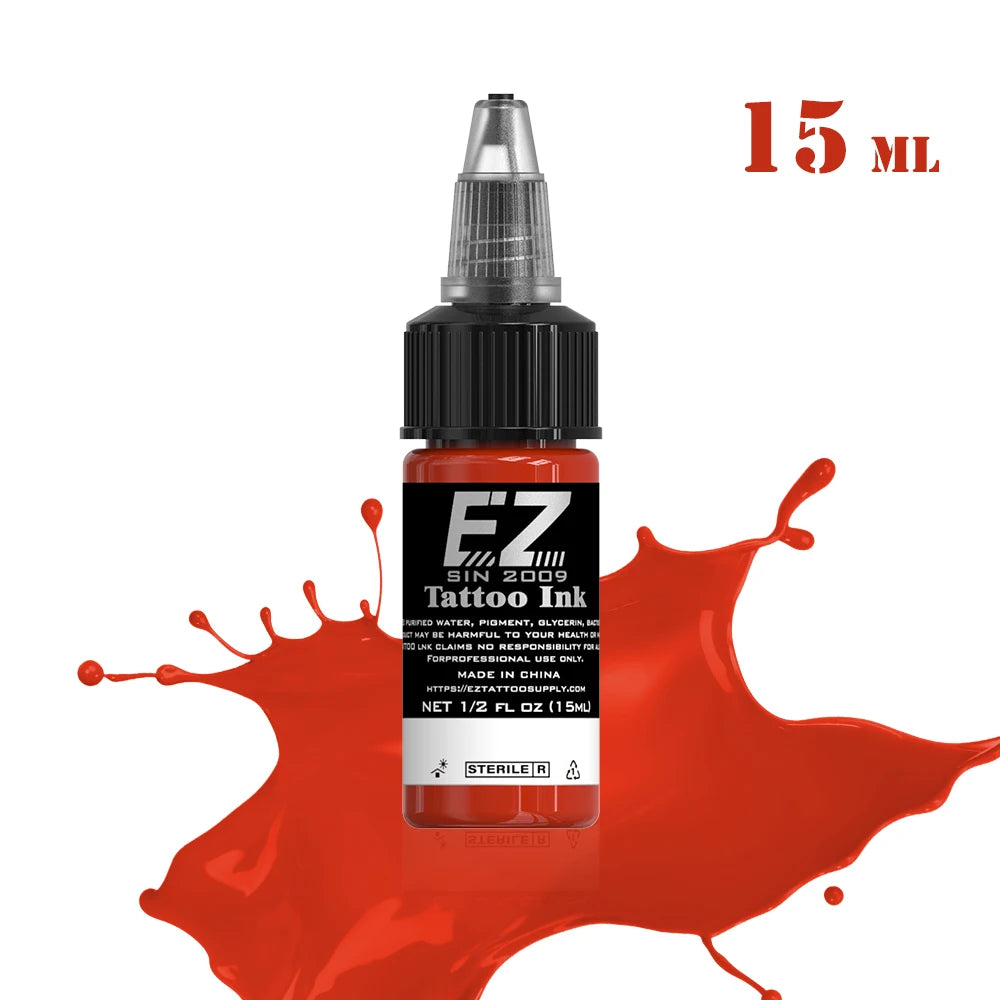 EZ Best Tattoo INK 25 Colors  1/2 oz 15ml/Bottle 3D Makeup Beauty Skin - GilloServ