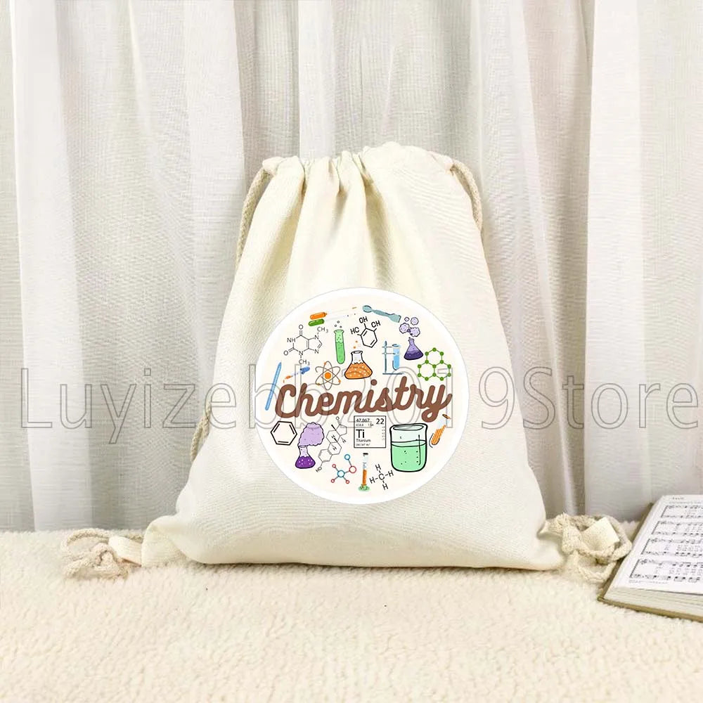 Funny Chemistry Biology Science Art Cute Gifts Canvas Drawstring Bags - GilloServ