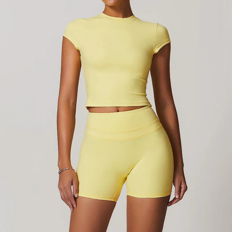 Yoga Sets Sports 2 Piece Women Plus Size Gym Clothes Seamless Fitness - GilloServ