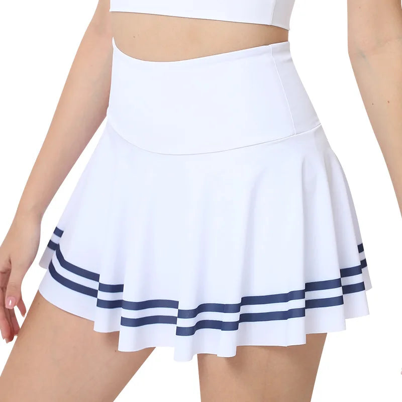 Floral Print Shorts Skirt Fashion High Waist Pleated Women sports - GilloServ