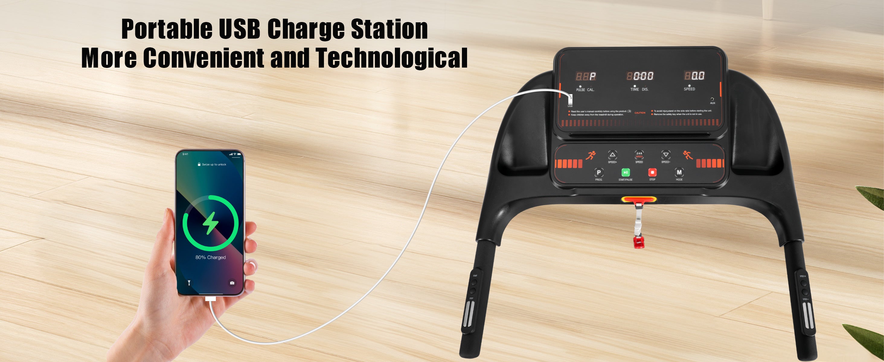 Brand New Home Treadmill, 2.5HP Silent Folding Treadmill With Heart Rate Sensor, Weighing 300 Pounds, Banned Platform Temu - GilloServ