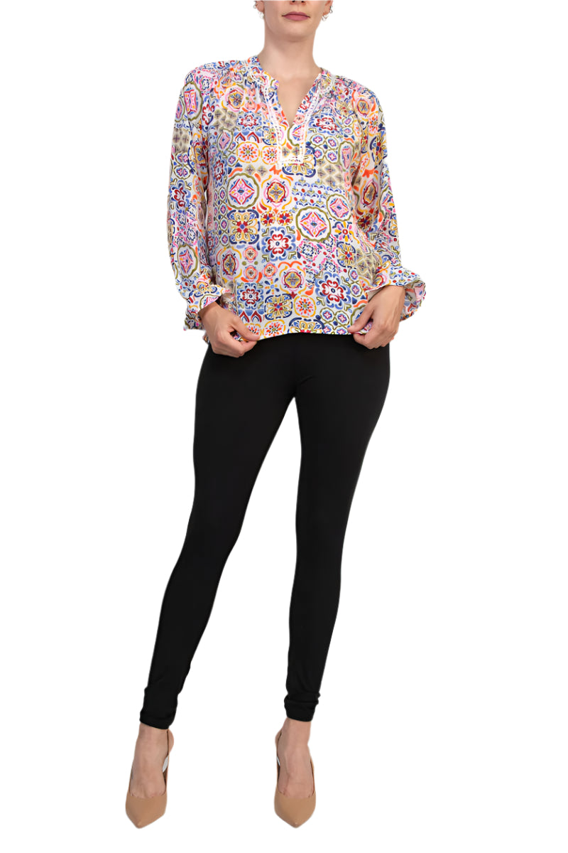 Detail Crochet Trim Edges V-Neckline Elastic