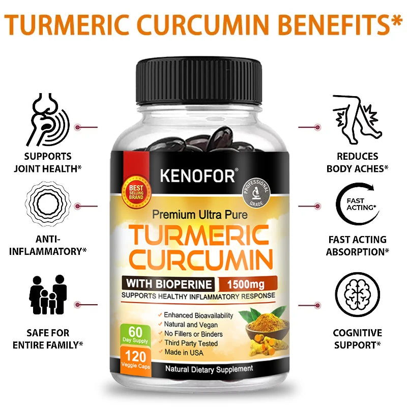 Curcumin Nutritional Supplement Supports Knee, Joint and Bone Health - GilloServ