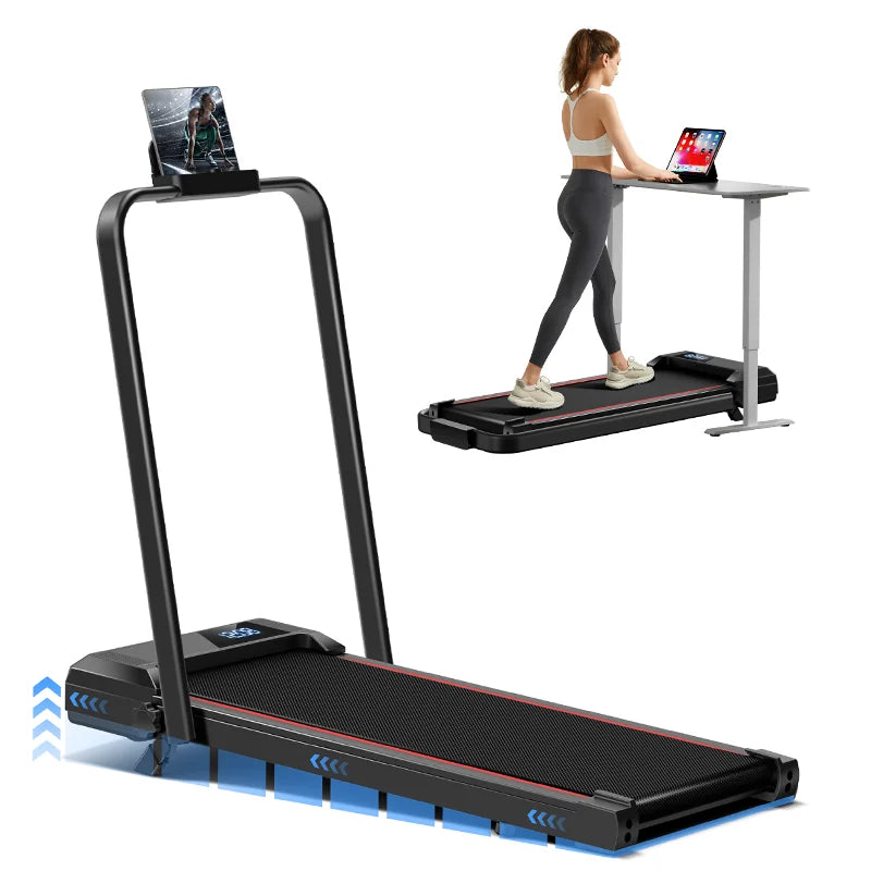 UMAY Walking Pad Treadmill: Incline, Under-Desk, Diamond Belt, Lightweight, Home/Office LED Display - GilloServ