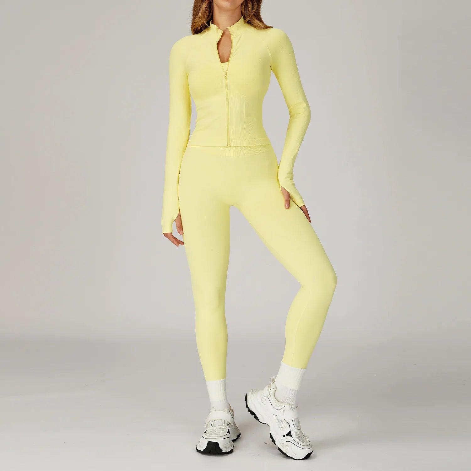 Seamless 2 Piece Yoga Set Women Gym Tracksuit/Workout/Running - GilloServ