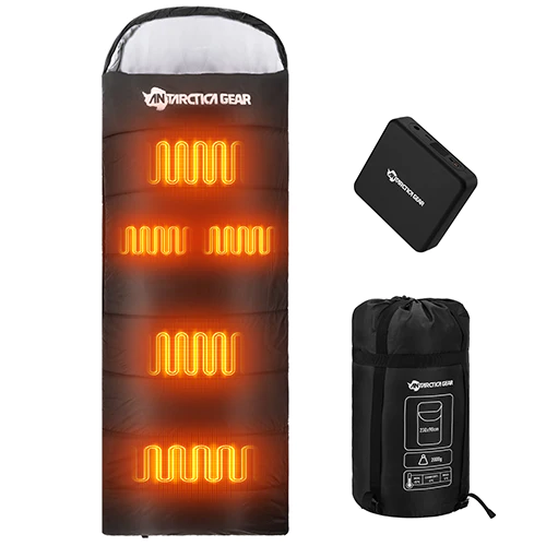 Heated Sleeping Bag Cold Weather Sleeping Bag for Hiking & Camping - GilloServ