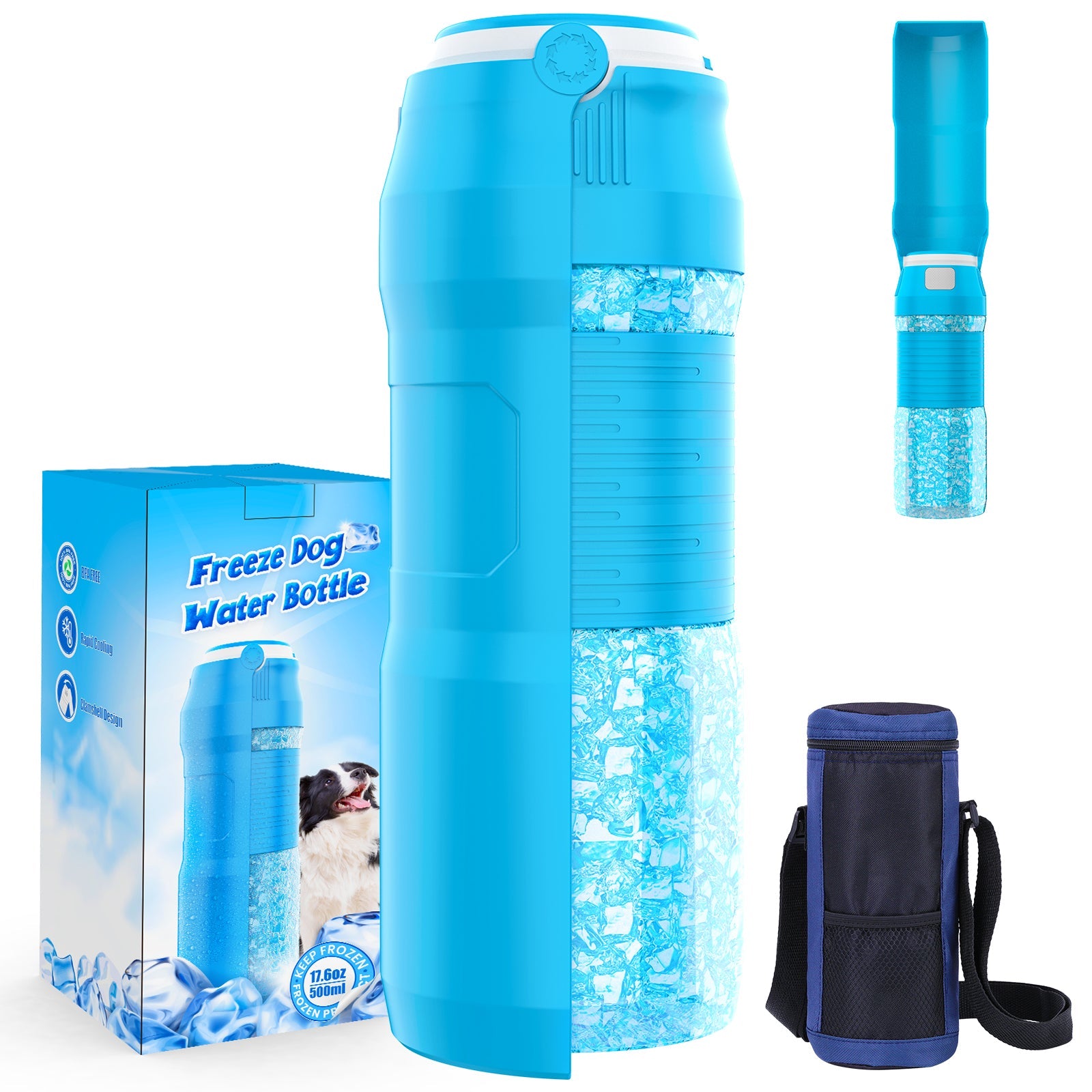 Foldable Freeze Dog Water Bottle - GilloServ