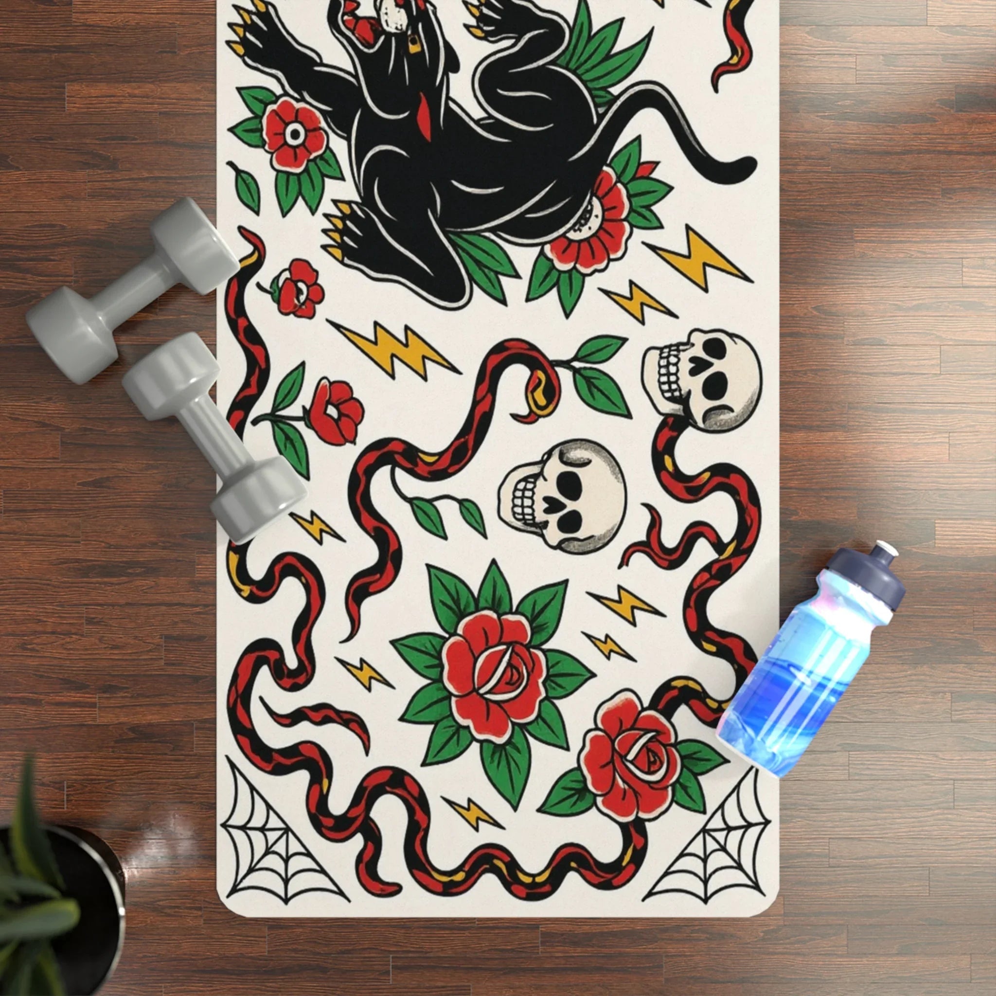 Nine Lives, Zero Slips — Black Cat Yoga Mat (3mm) | Yune Yoga - GilloServ