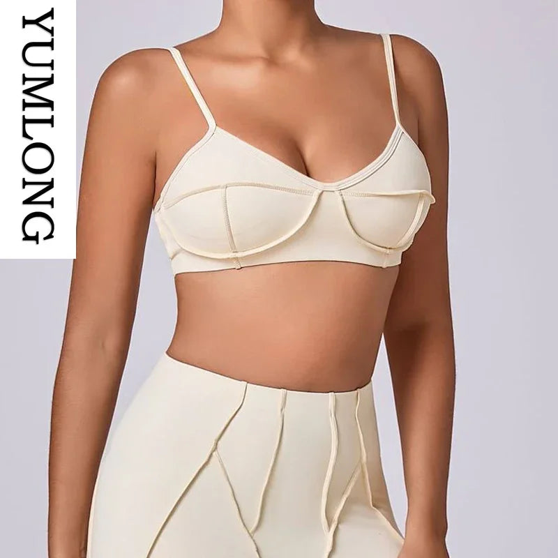 Sports Bra Push Up Workout Yoga Apparel Casual Gym Athletic Top Running Fitness Activewear Underwear - GilloServ