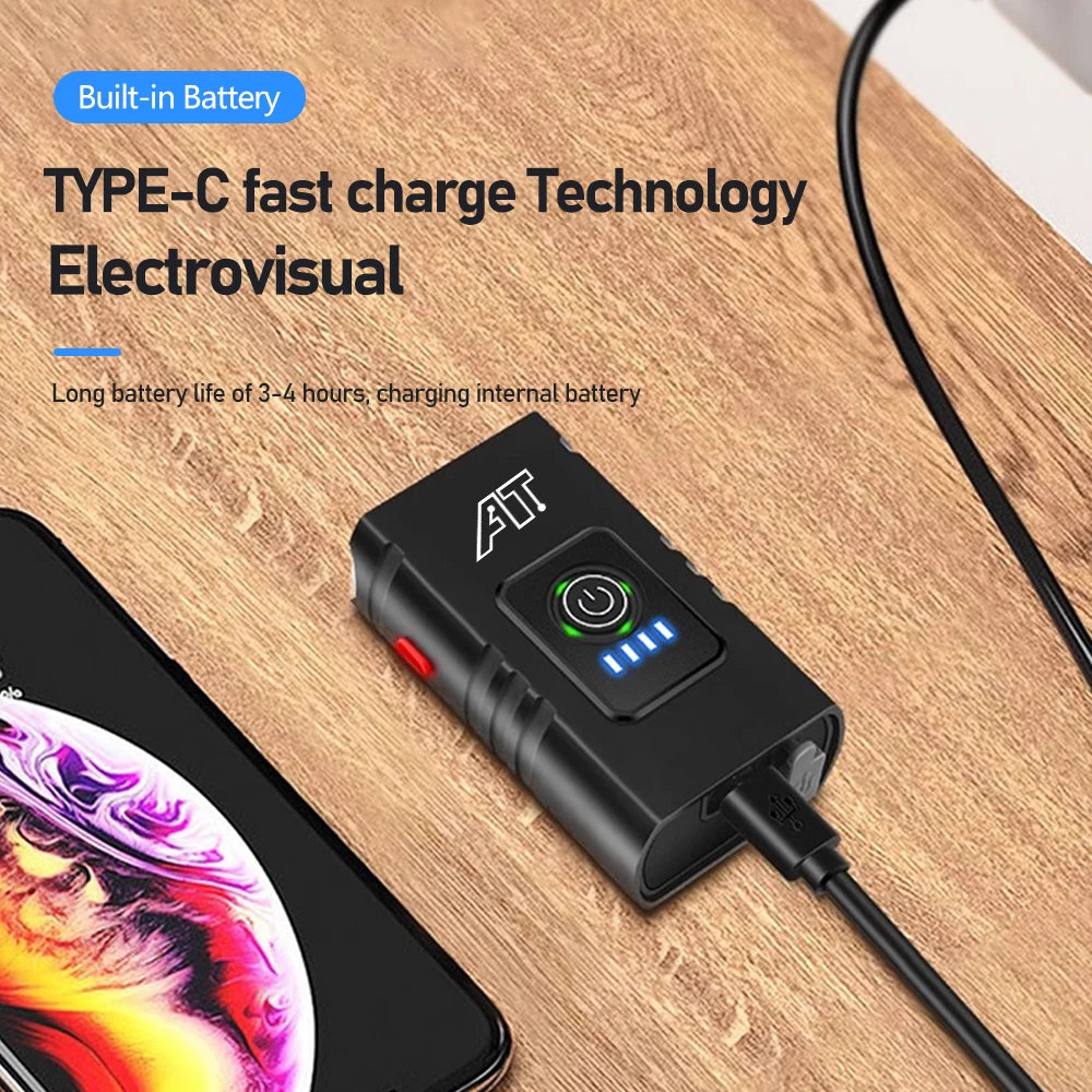 LED Bicycle Front Light Type-C Rechargeable Bicycle Headlight MTB Road Bike Headlamp Easy to Install Cycling Accessories - GilloServ