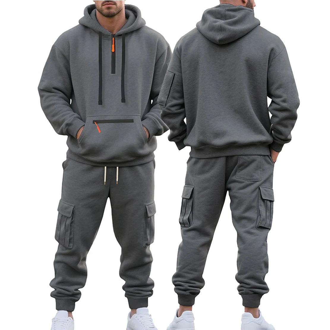 New High Quality Autumn And Winter Men's Fleece Hooded Sweatshirt, - GilloServ