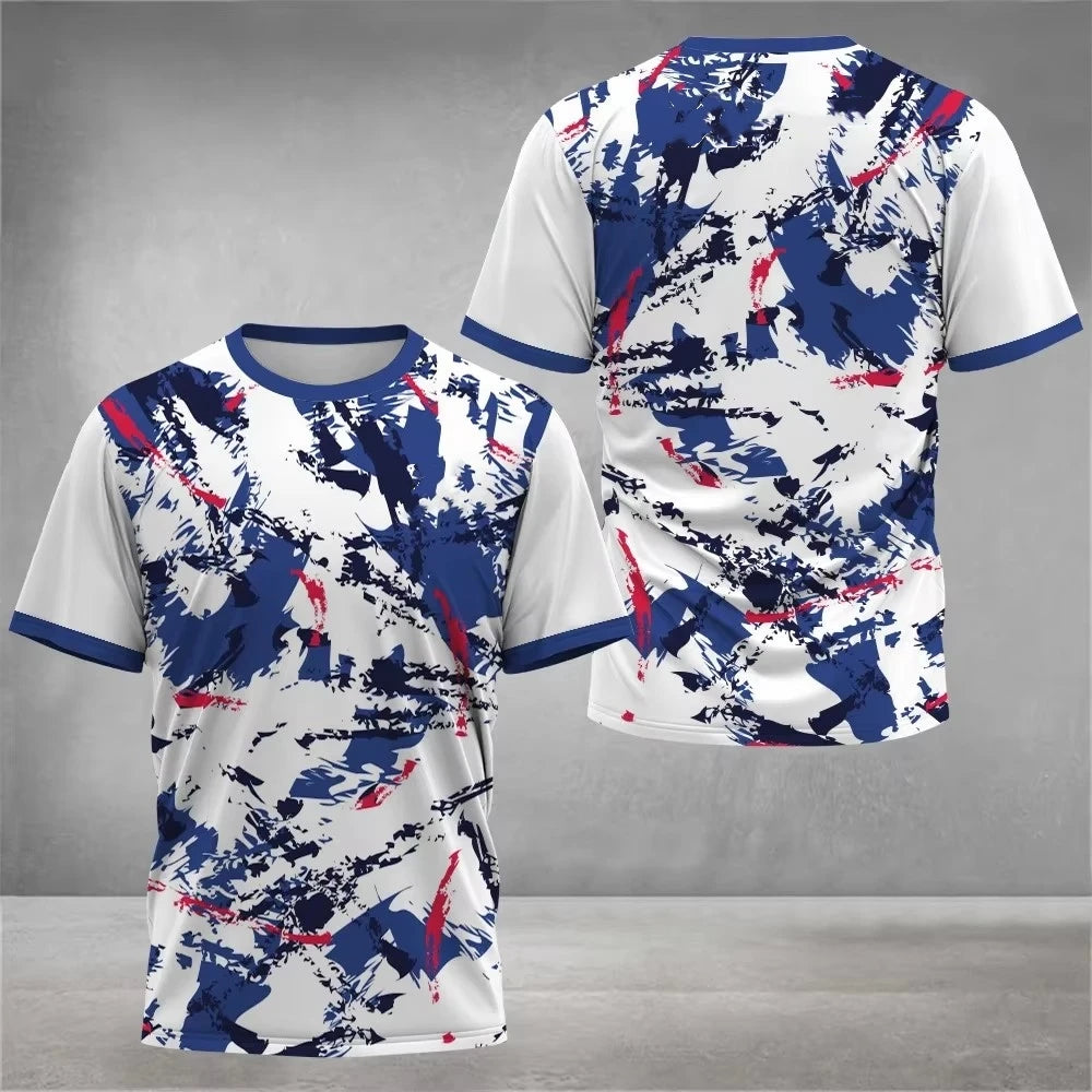 Mens T Shirt Print Summer Tennis Jersey Unisex Sports - GilloServ
