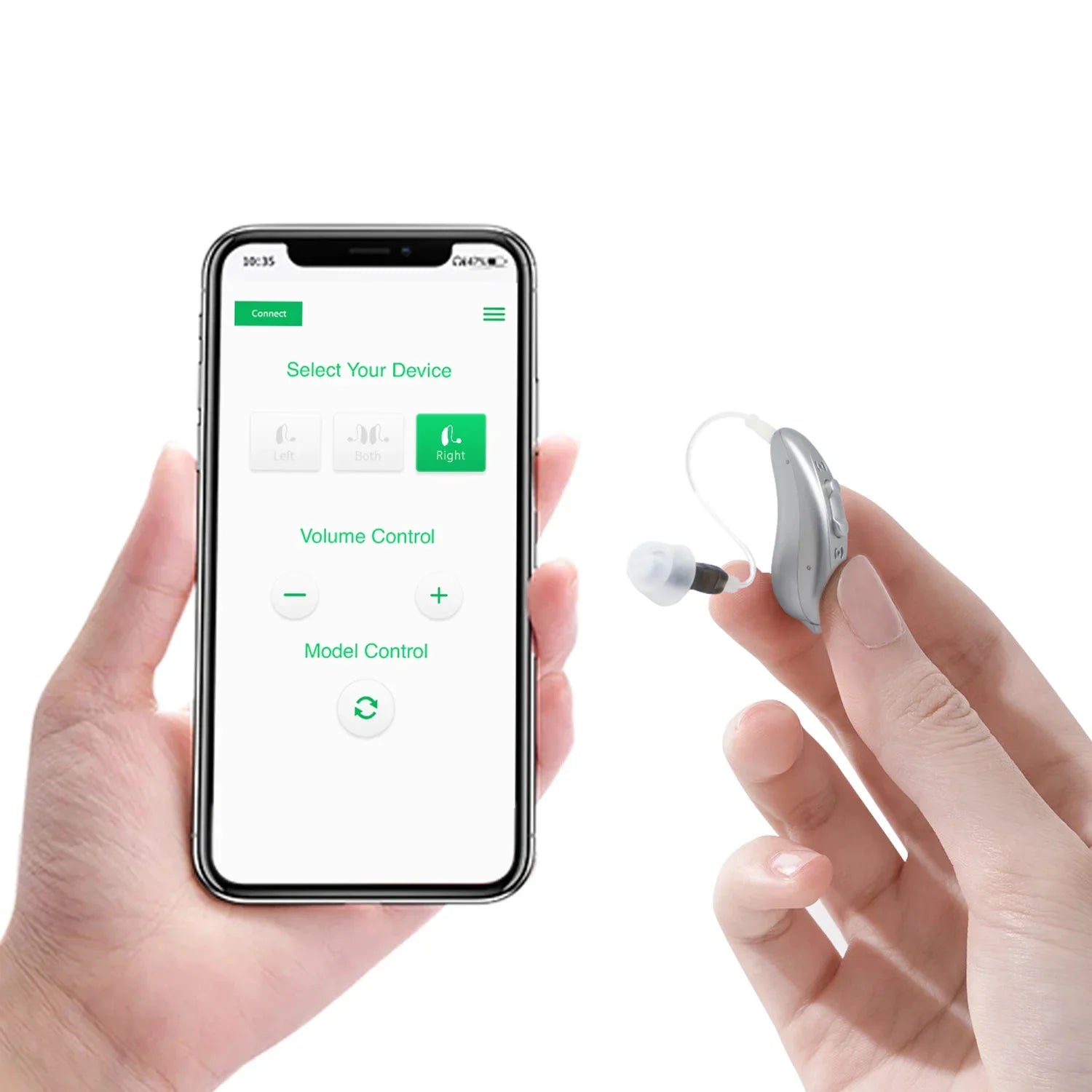Mobile APP Control Bluetooth Hearing Aids - GilloServ