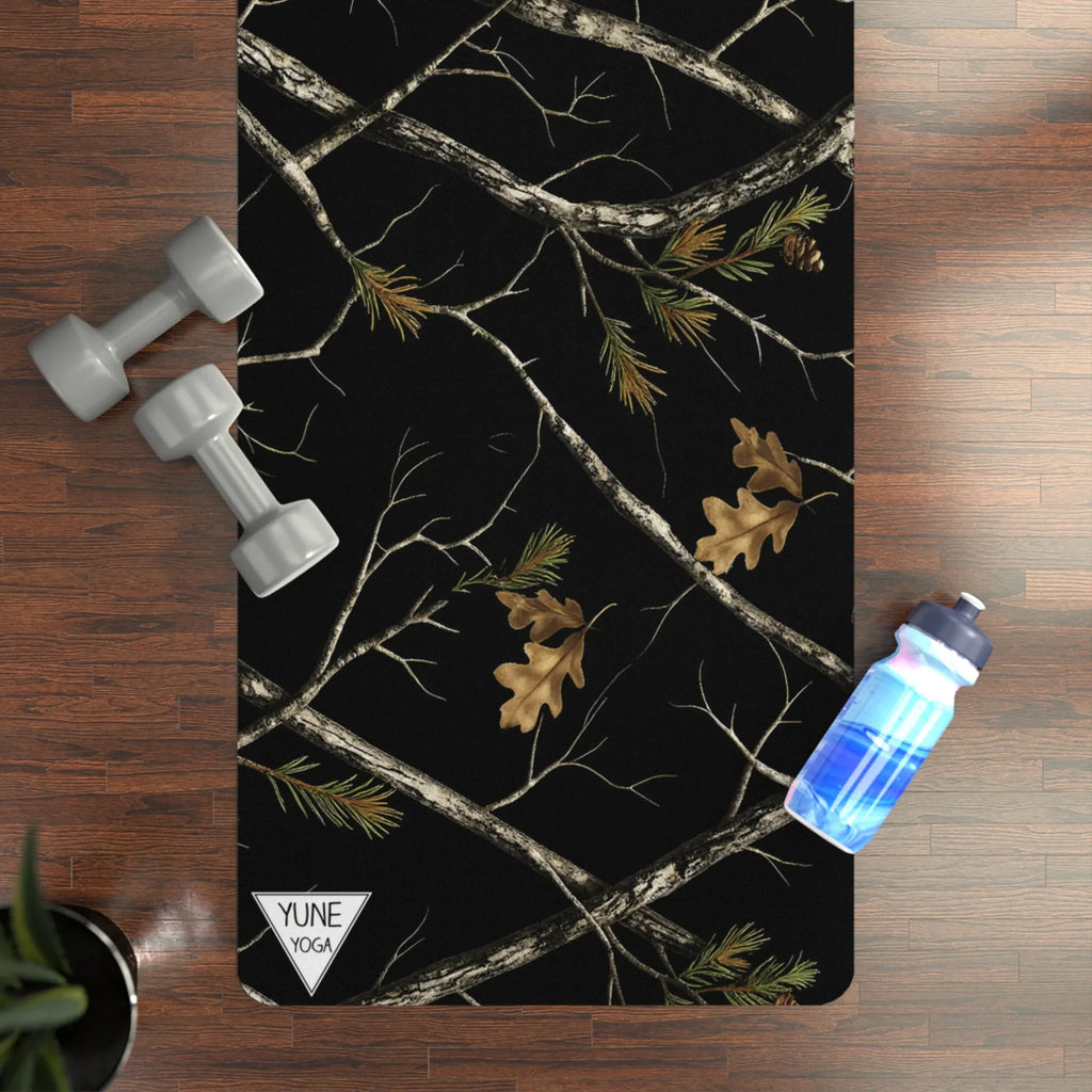 Yoga Mat - Non Slip Rubber Material Black Camo - GilloServ