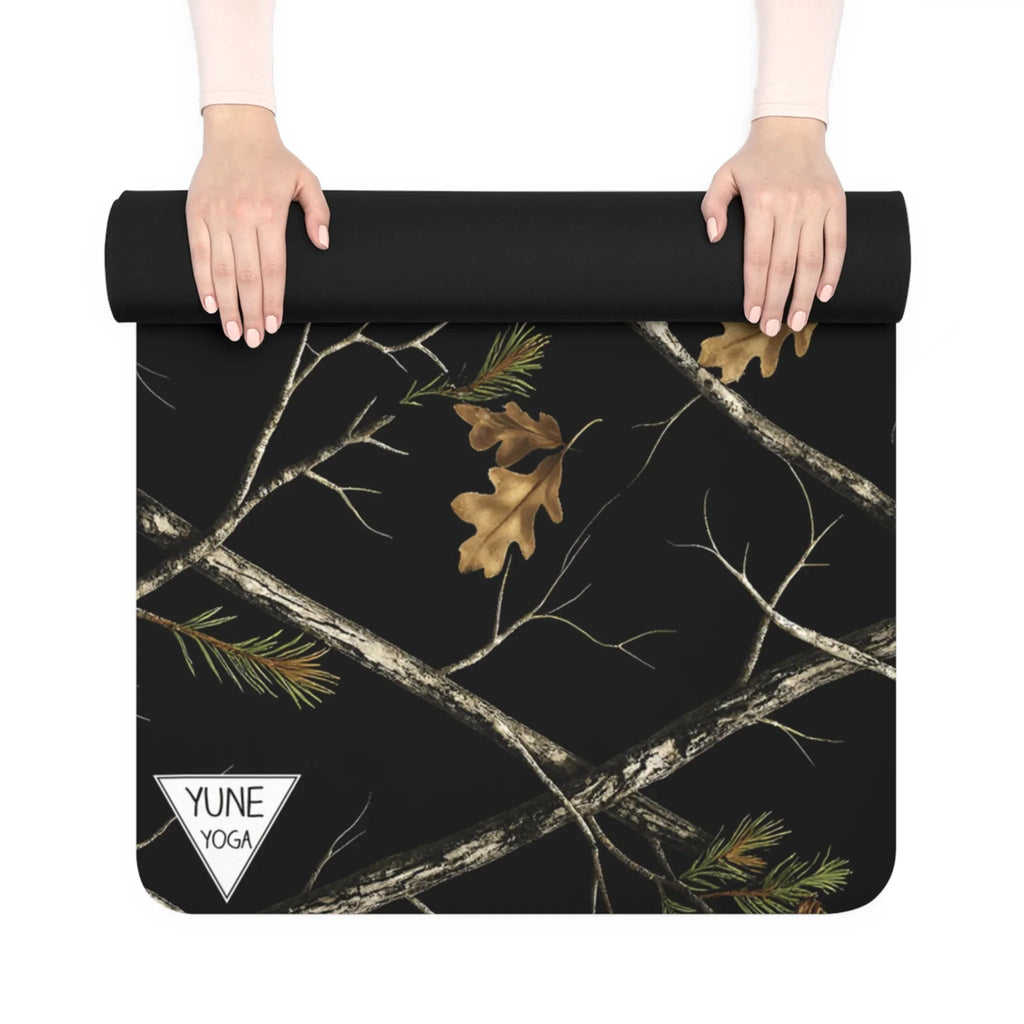 Yoga Mat - Non Slip Rubber Material Black Camo - GilloServ