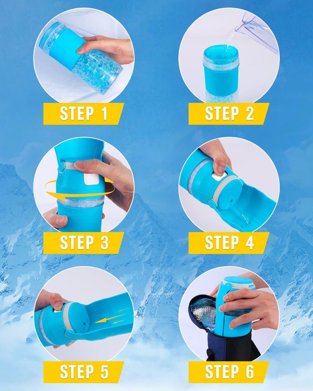 Foldable Freeze Dog Water Bottle - GilloServ