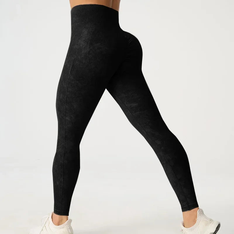 High Waisted Frosted Yoga Pants External Wear Hip Lifting Training Fitness Pants - GilloServ