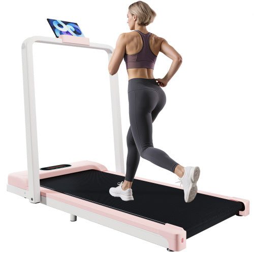 Folding Treadmill For Home Office Use,Under Desk Treadmill,1-6KM H, Portable Walking Running Machine With Bluetooth Speaker, Remote Control, LCD Display, Phone Holder. - GilloServ
