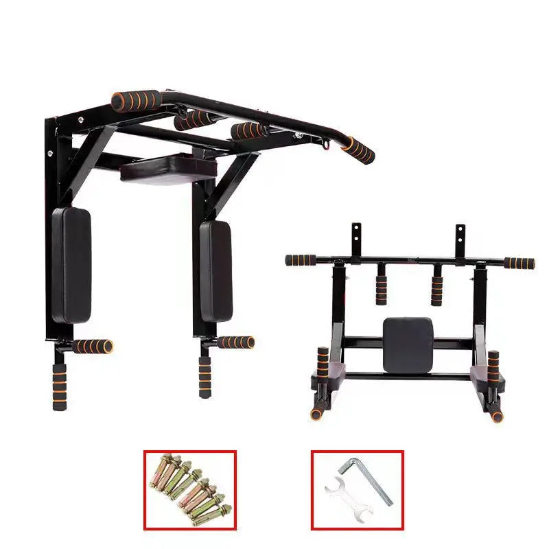 Wall Mounted Pull up Bar Chin up bar Multifunctional Dip Station - GilloServ