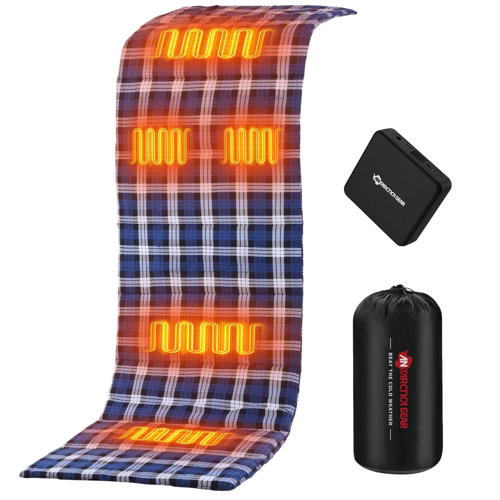 Heated Sleeping Bag Liner,Battery Heated Pad, Electric Sleeping Bag - GilloServ