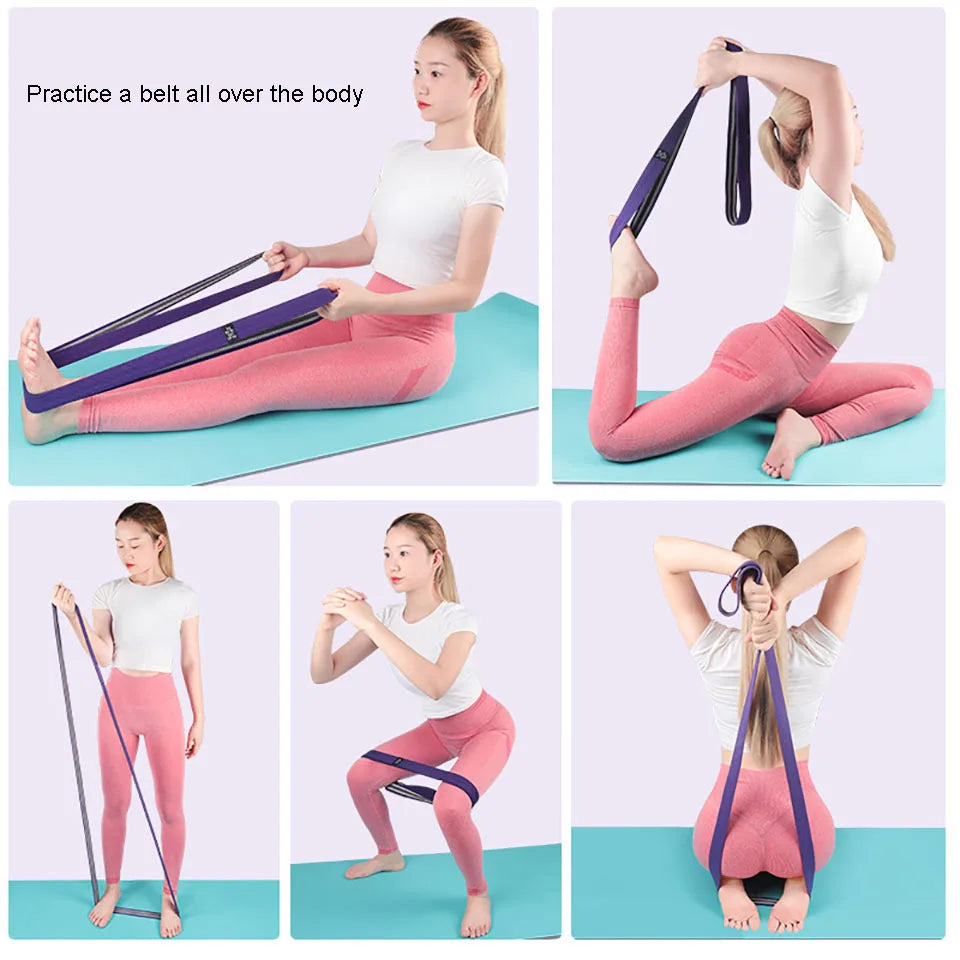 208 CM. Long Fabric Pull Up Assist Band Heavy Duty Exercise Stretch Yoga Bands - GilloServ