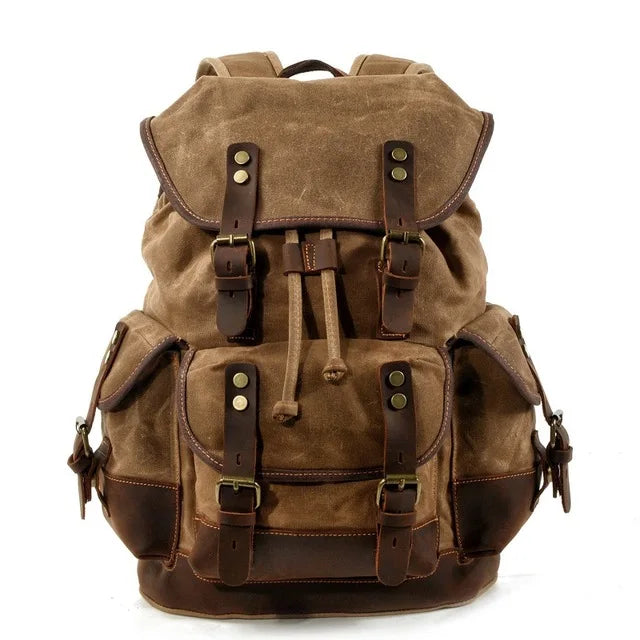 Vintage Canvas Backpacks for Men Laptop Daypacks Waterproof Rucksacks - GilloServ