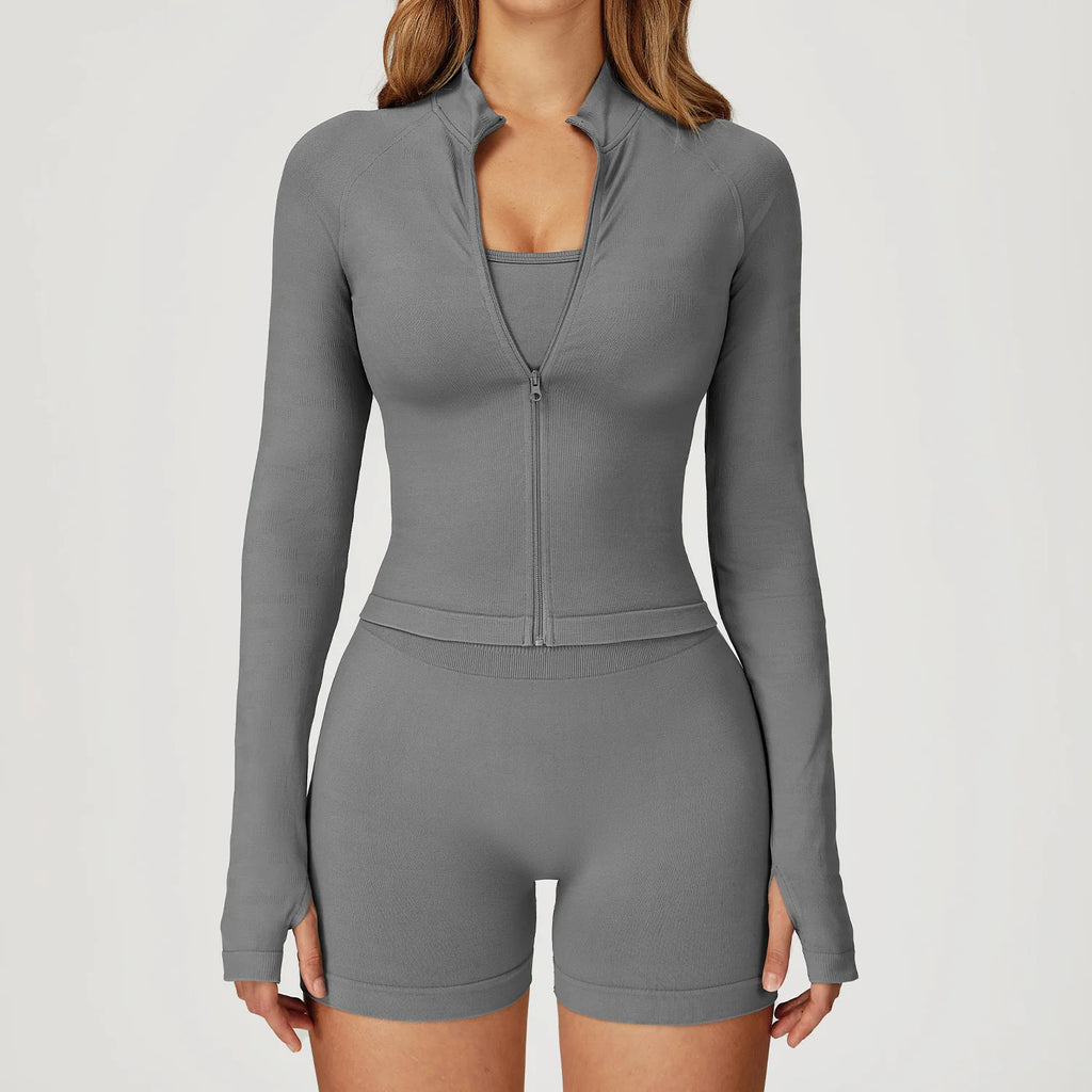 Seamless 2 Piece Yoga Set Women Gym Tracksuit/Workout/Running - GilloServ