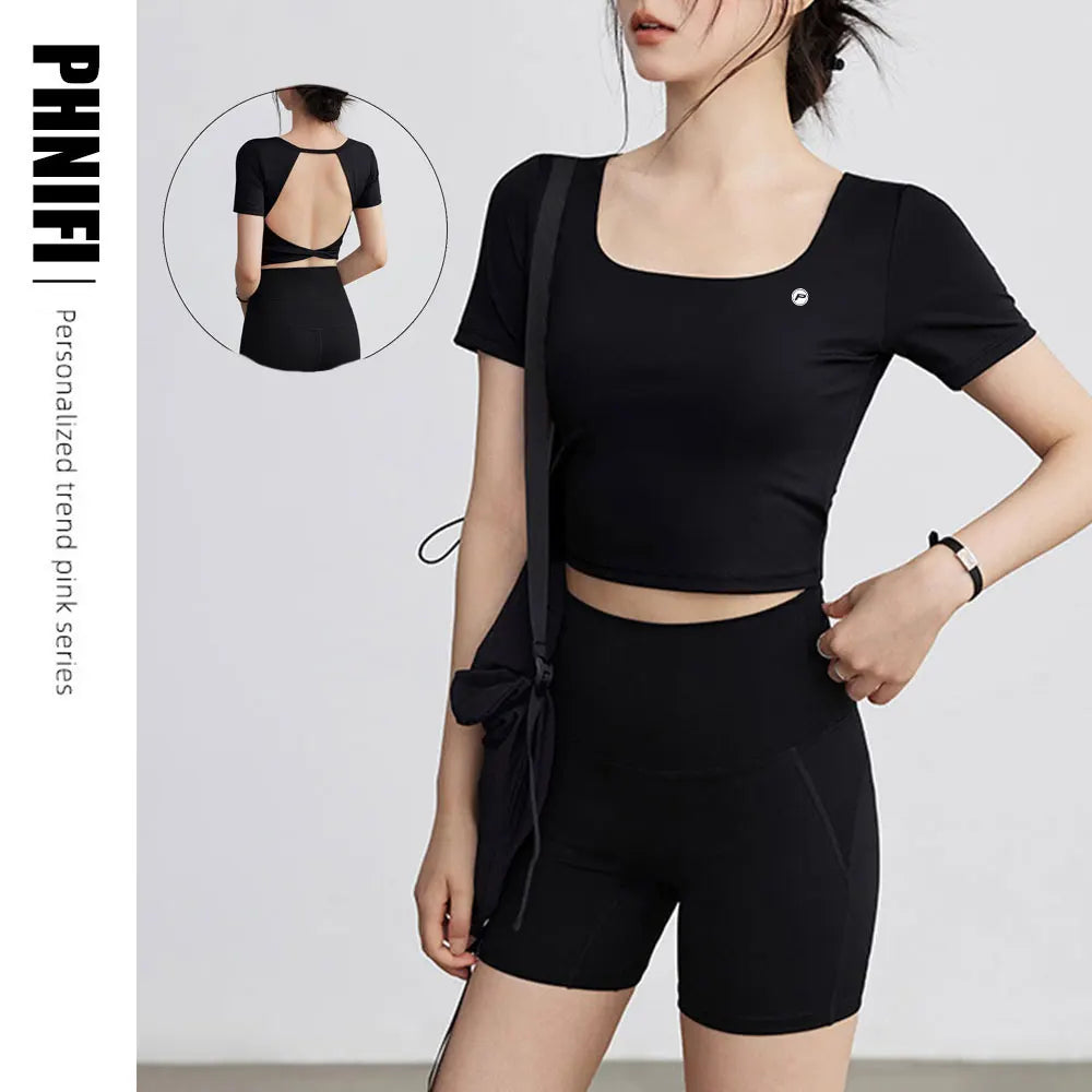 Yoga Clothes Sports Vest with Chest Pad Women's Tracksuit Athletic Wear Fitness Suit Gym Workout Push Up Clothes Sports Bra - GilloServ