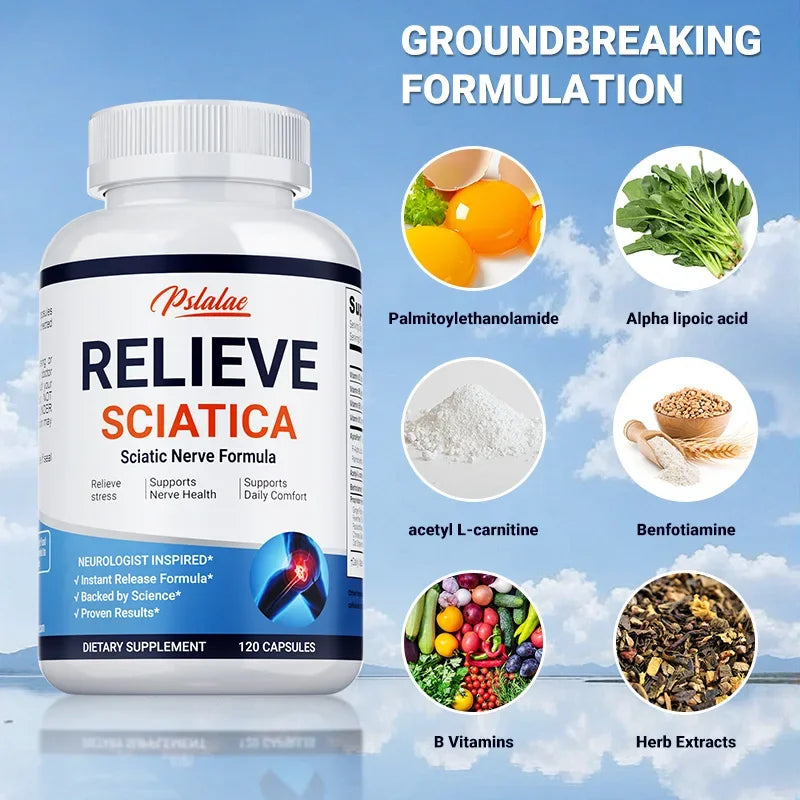 Relieve Sciatica Capsules Reduce Joint Pain,Restore Mobility, Balance Inflammation,Support Nerve & Bone - GilloServ