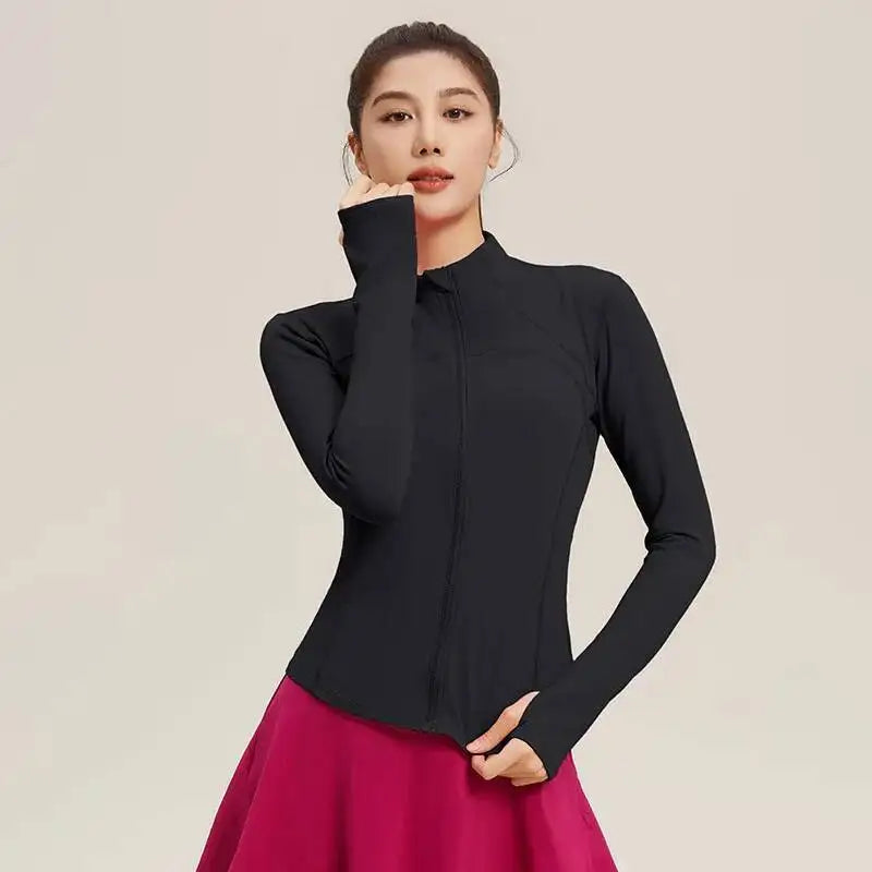 Jackets For Fit Coat Zippers Casual Wear Long Sleeve///Tight Clothing Slimming Yoga - GilloServ