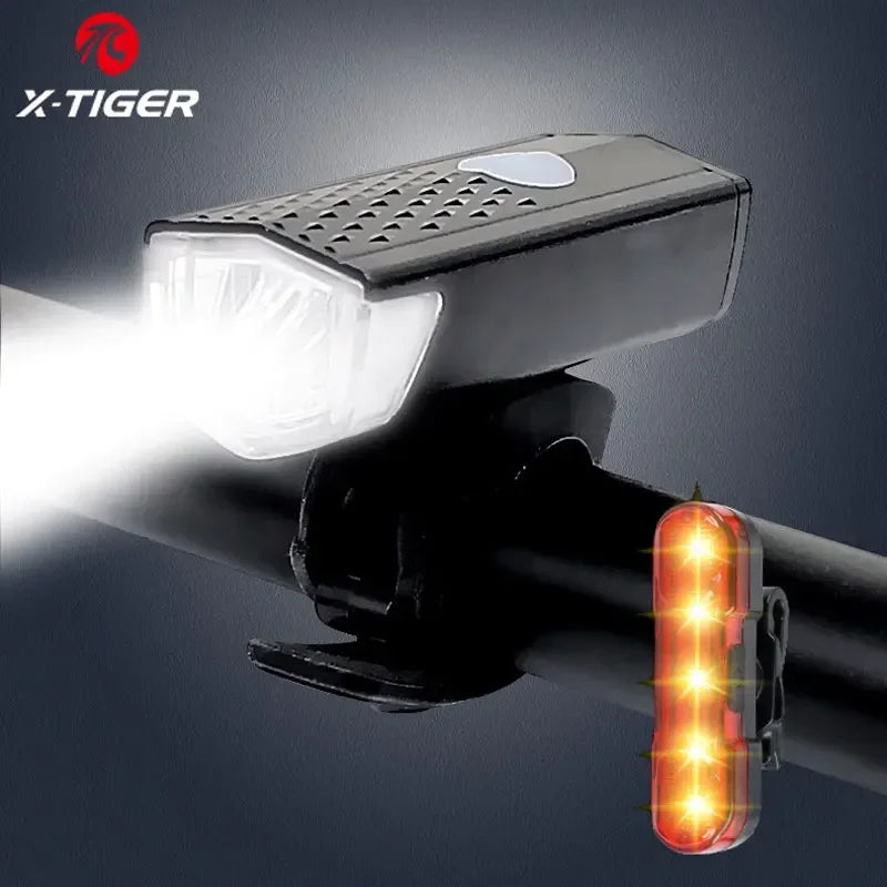 Bicycle headlight IPX6 waterproof cycling bike light USB rechargeable mini portable torch night light illumination light