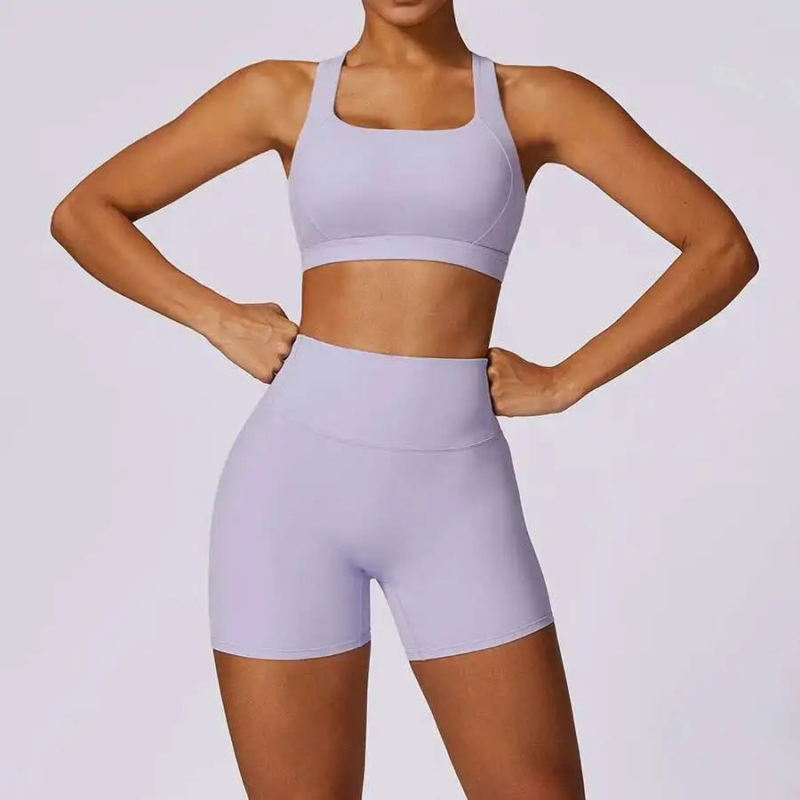 Yoga Set 2 PCS Women Tracksuits Workout Sportswear Gym Fitness - GilloServ