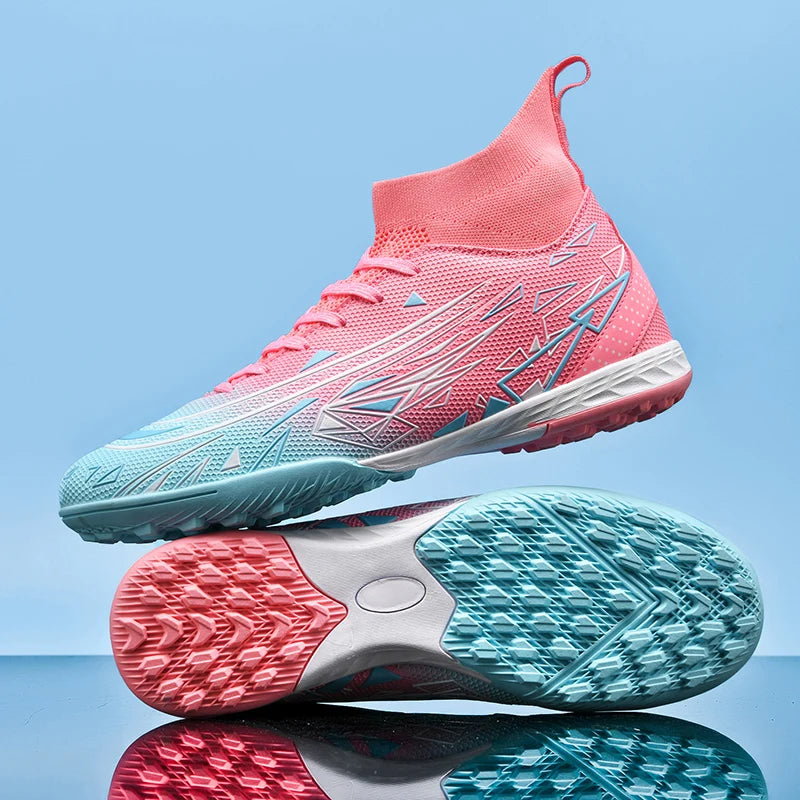 Best New Football Boots Adult Breathable/Long Spikes Sport Soccer Training Shoes/Cleats - GilloServ