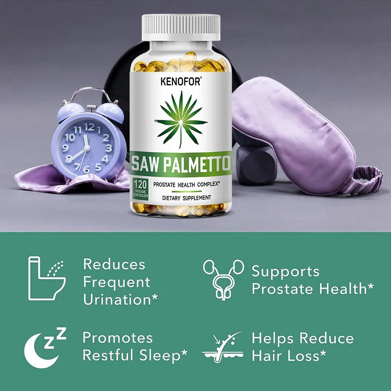 Saw Palmetto Nutrition Capsules //Premium Men's Prostate Health Supplement That Helps with Urination and Promotes Healthy Hair - GilloServ