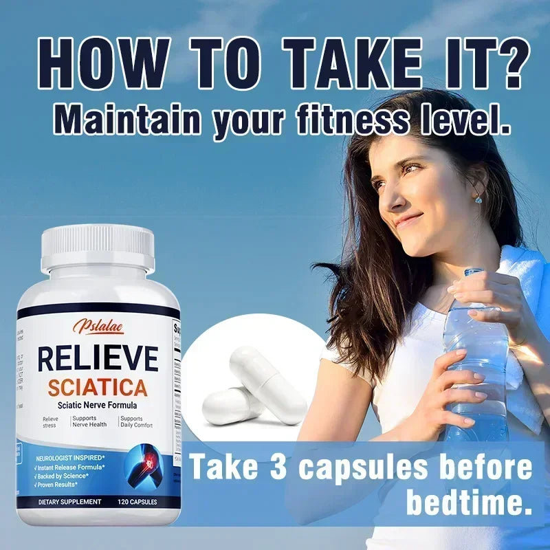 Relieve Sciatica Capsules Reduce Joint Pain,Restore Mobility, Balance Inflammation,Support Nerve & Bone - GilloServ