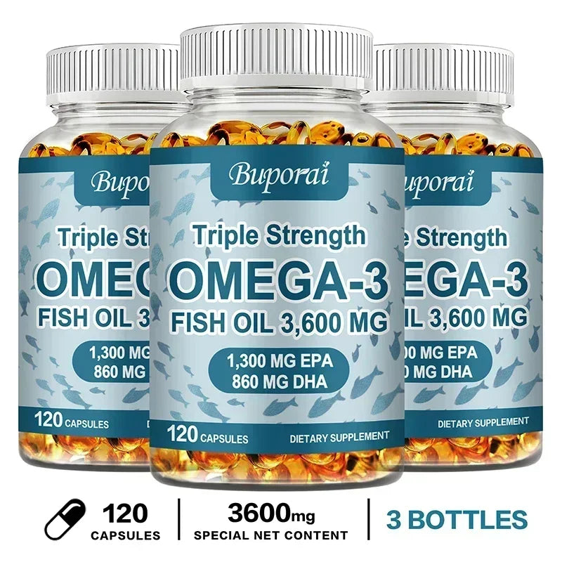 Omega 3 Fish Oil - Promotes Overall Health, Supports Energy, Relieve Fatigue, Improve Memory, Support Joints, Immune System - GilloServ