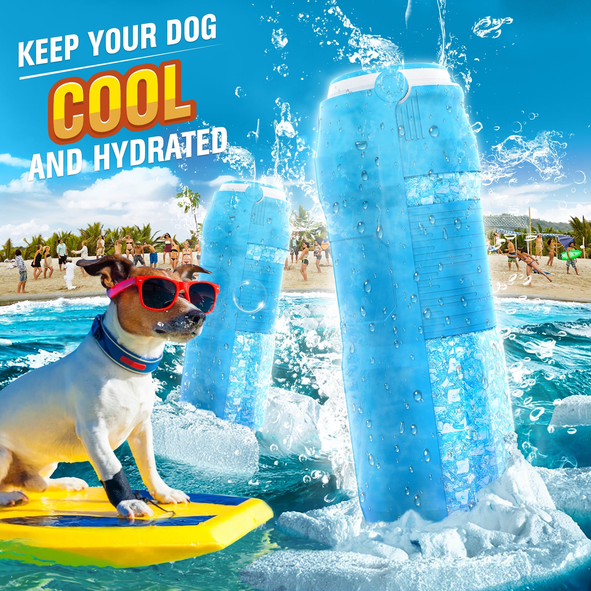 Foldable Freeze Dog Water Bottle - GilloServ